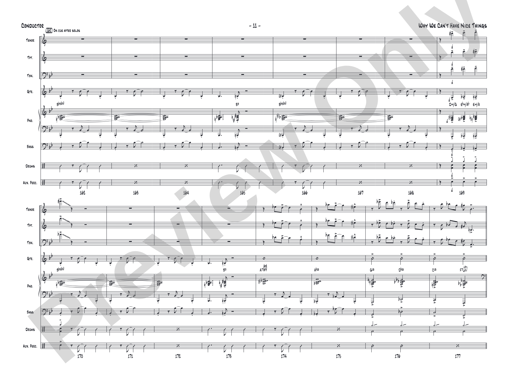 Why We Can't Have Nice Things: Jazz Ensemble Conductor Score & Parts