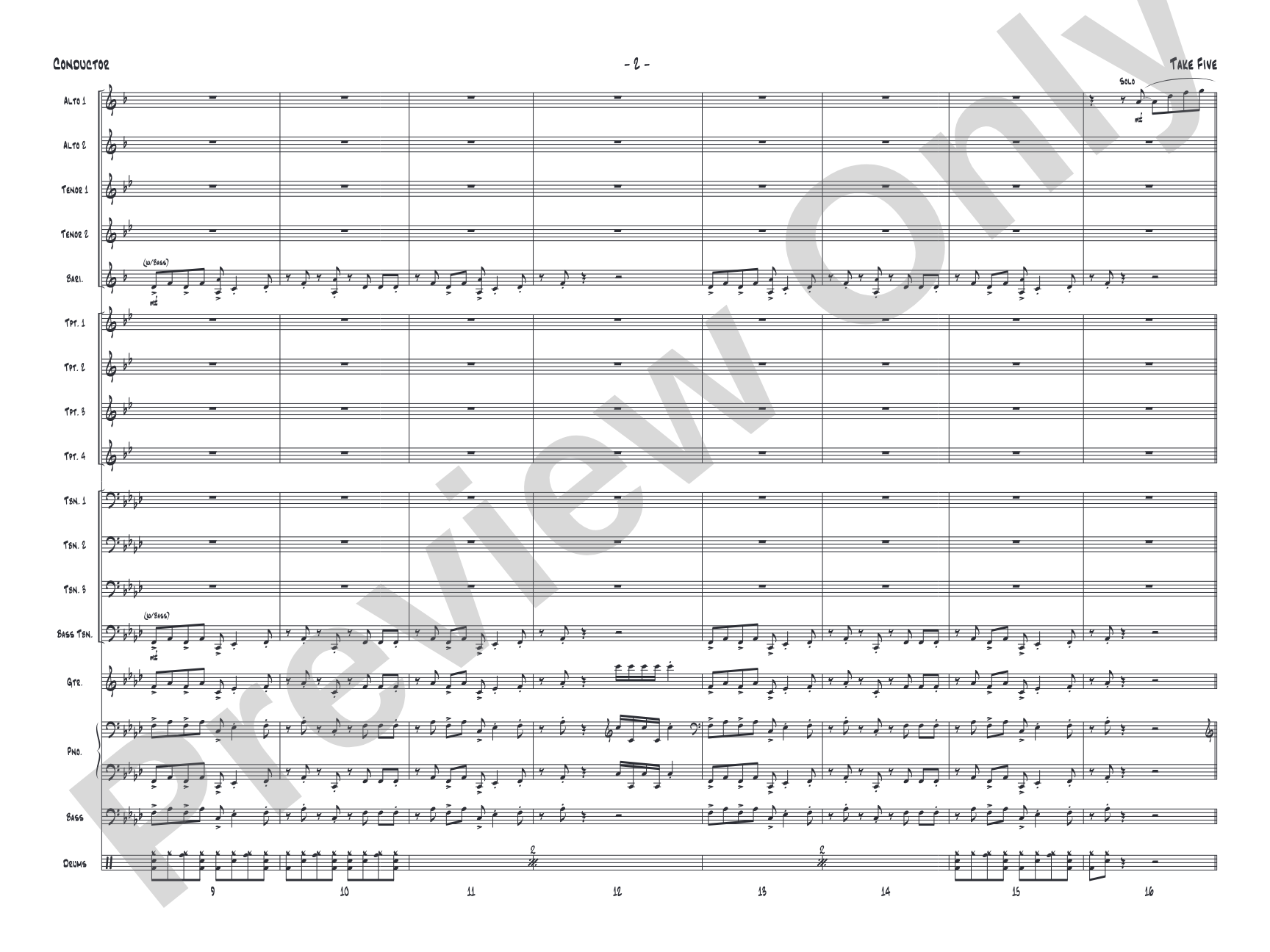 Take Five: Score | Digital Sheet Music Download – alfred.com