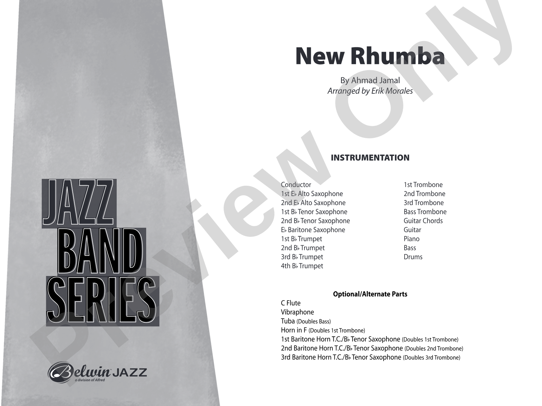 New Rhumba: Jazz Ensemble Conductor Score & Parts