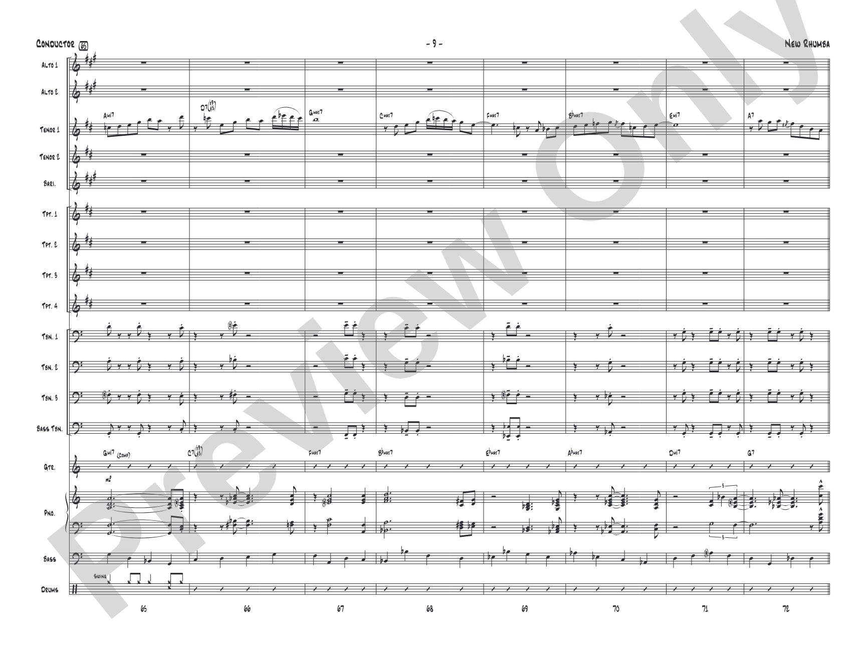 New Rhumba: Jazz Ensemble Conductor Score & Parts