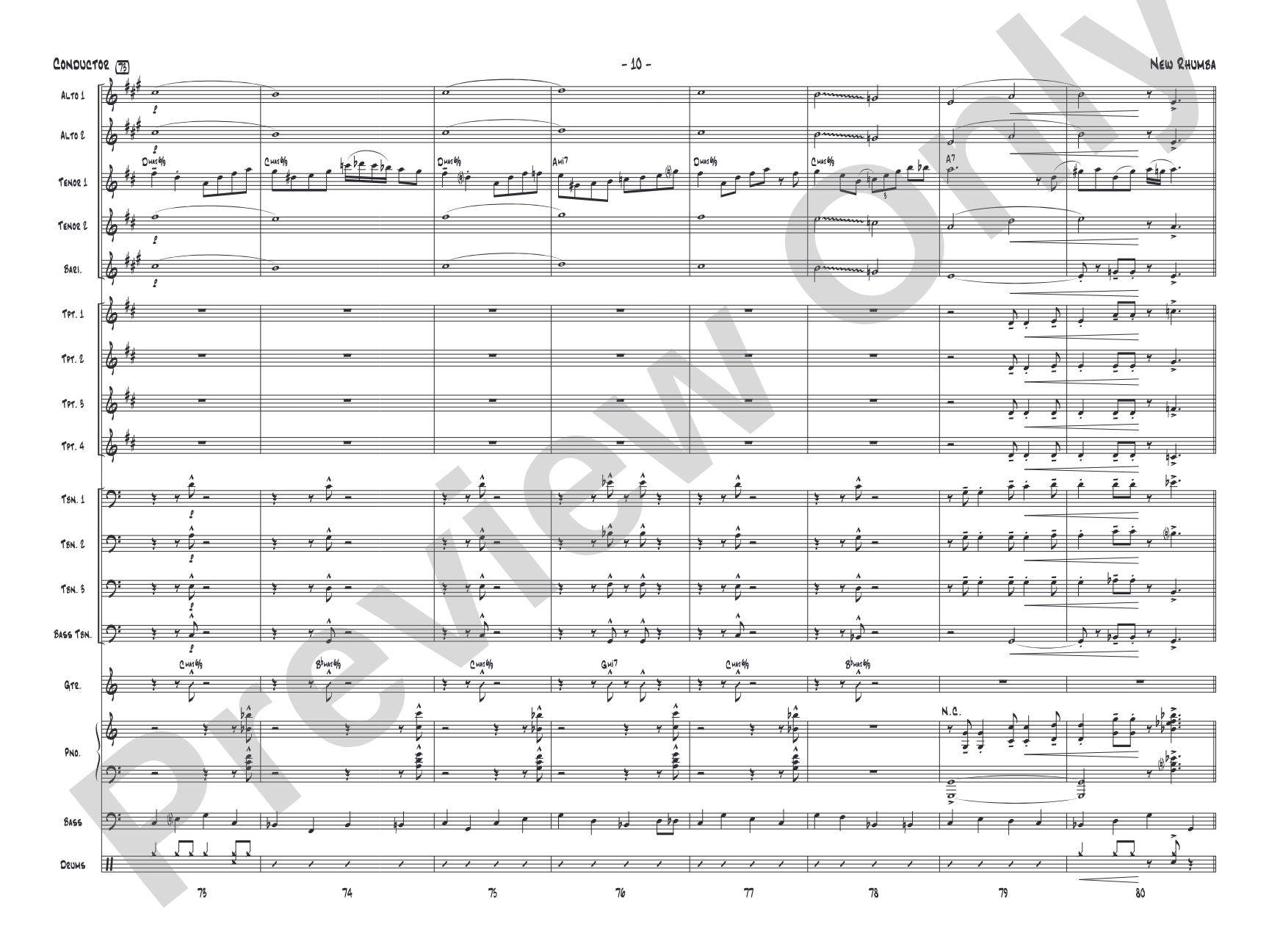 New Rhumba: Jazz Ensemble Conductor Score & Parts