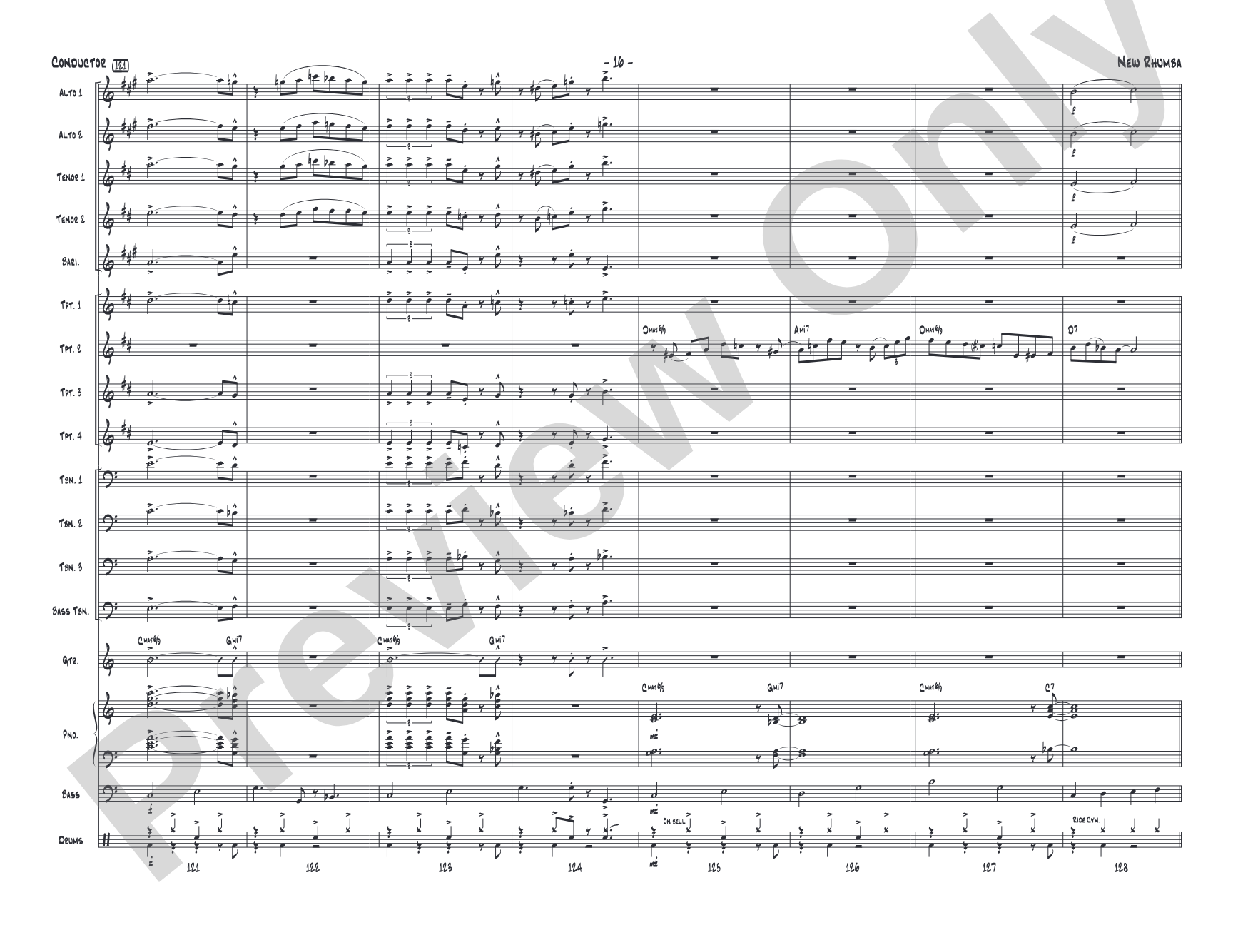 New Rhumba: Jazz Ensemble Conductor Score & Parts