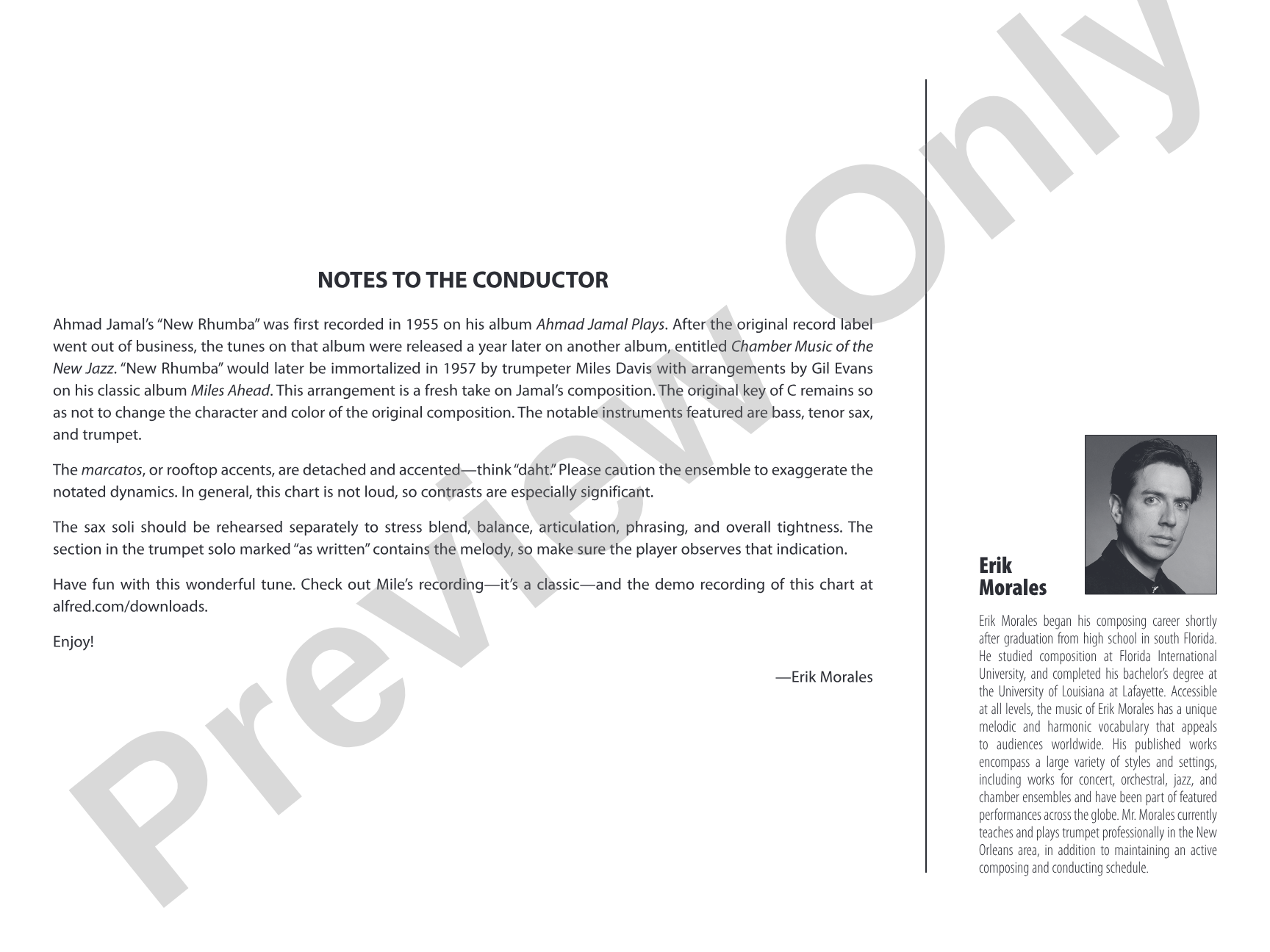 New Rhumba: Jazz Ensemble Conductor Score & Parts