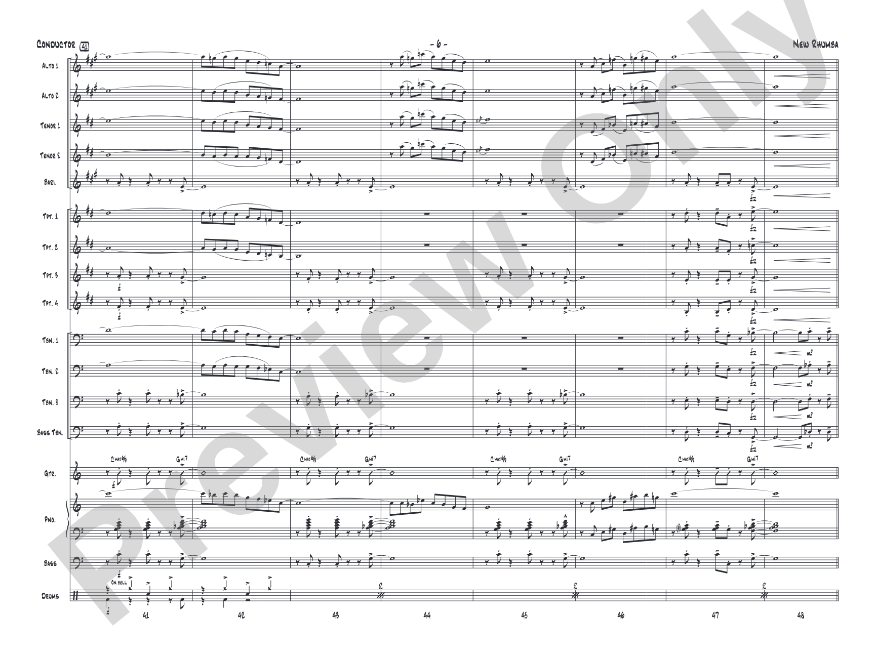 New Rhumba: Jazz Ensemble Conductor Score & Parts