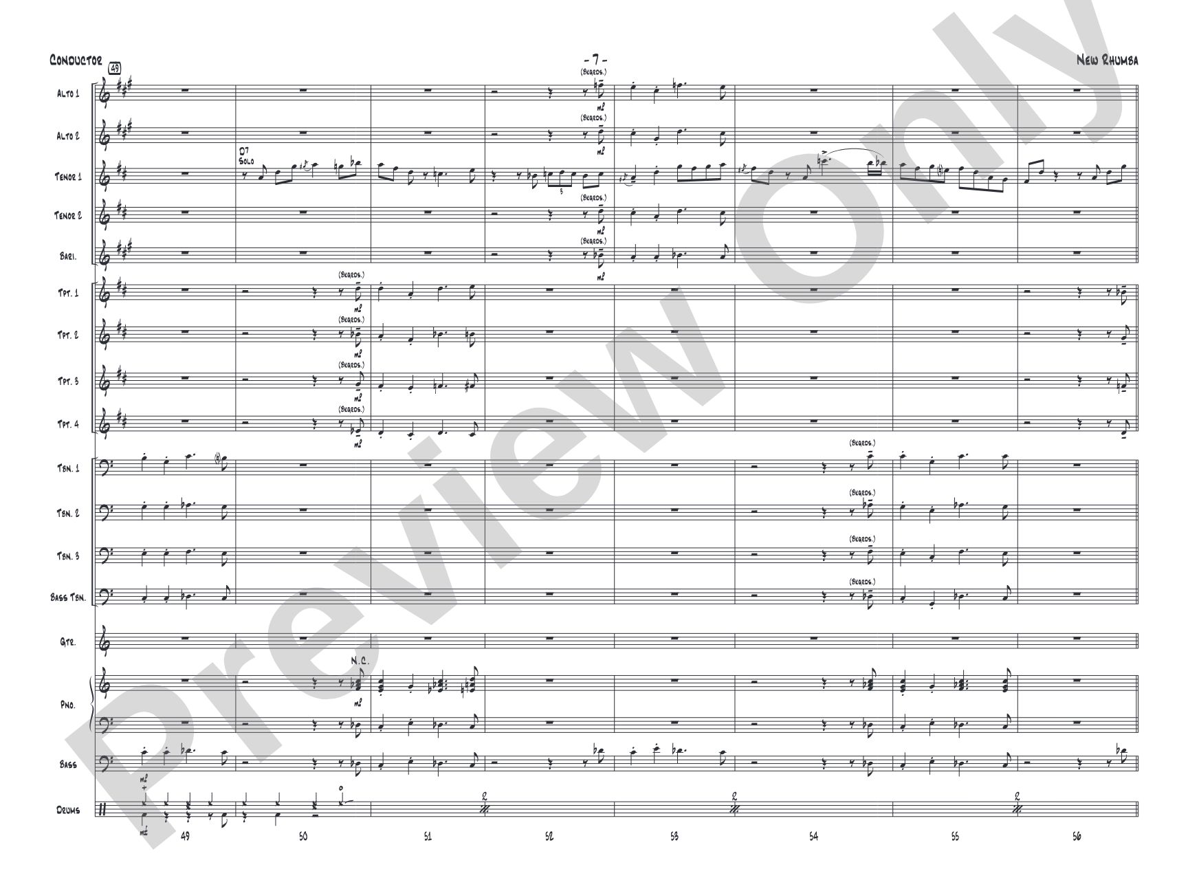 New Rhumba: Jazz Ensemble Conductor Score & Parts