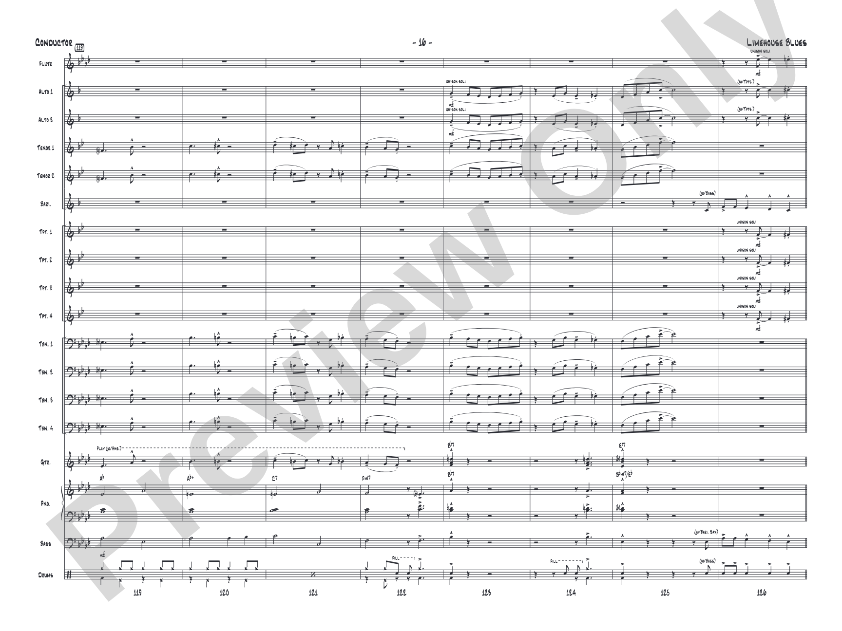 Limehouse Blues: Jazz Ensemble Conductor Score & Parts