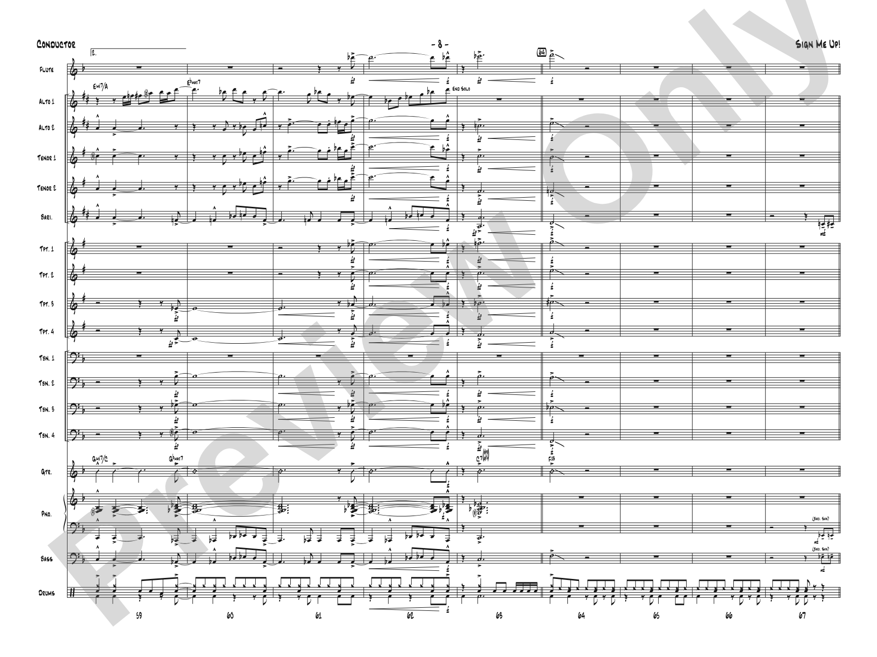 Sign Me Up!: Jazz Ensemble Conductor Score & Parts