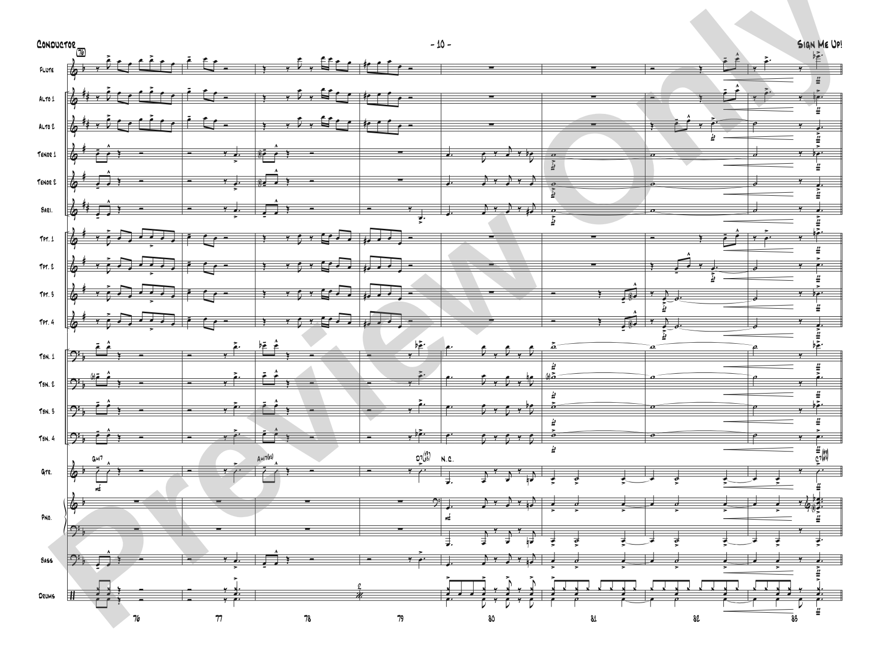 Sign Me Up!: Jazz Ensemble Conductor Score & Parts
