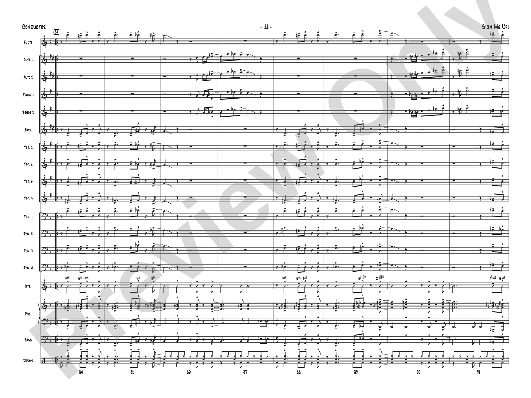 Sign Me Up!: Jazz Ensemble Conductor Score & Parts