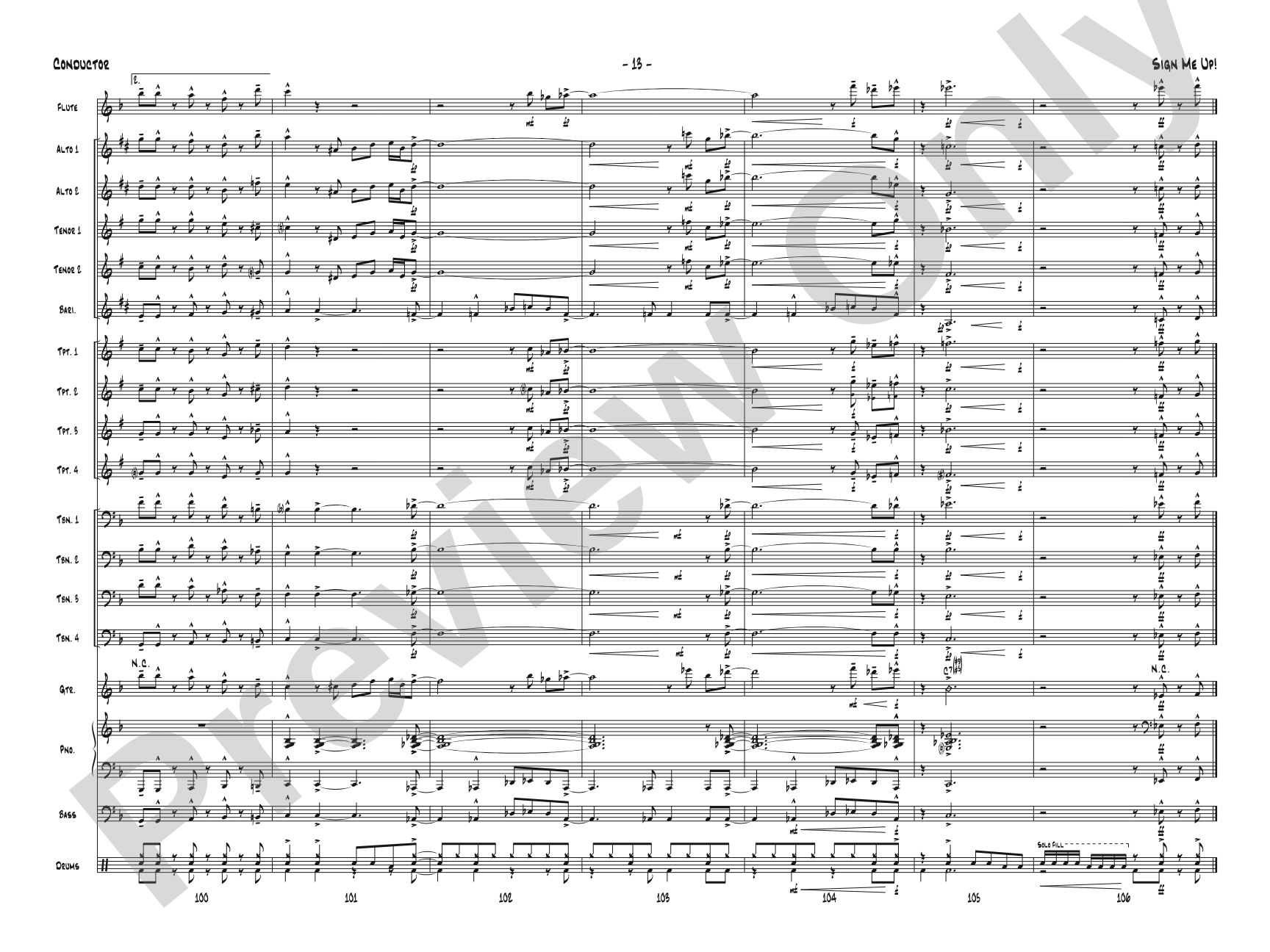 Sign Me Up!: Jazz Ensemble Conductor Score & Parts