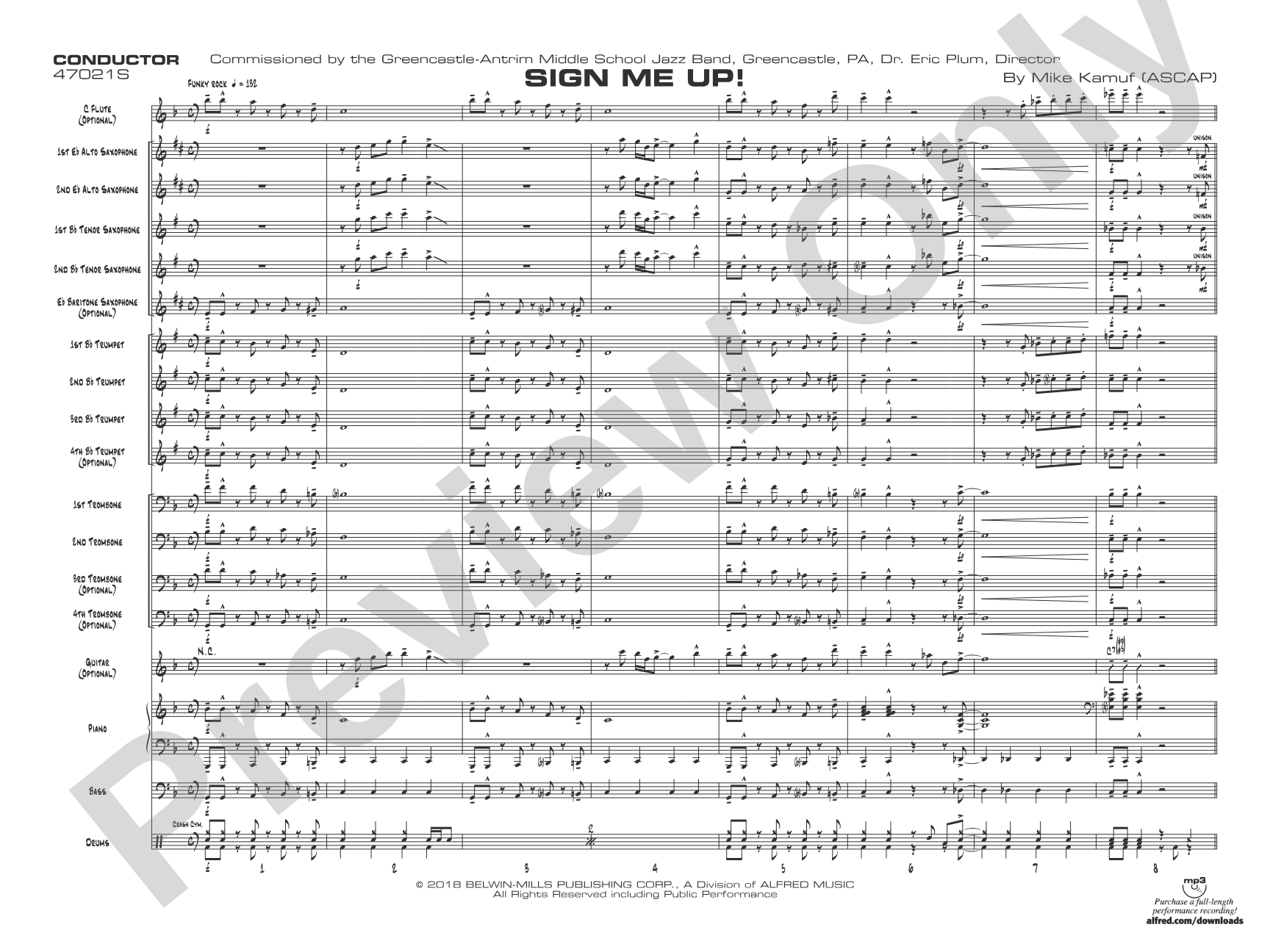 Sign Me Up!: Jazz Ensemble Conductor Score & Parts
