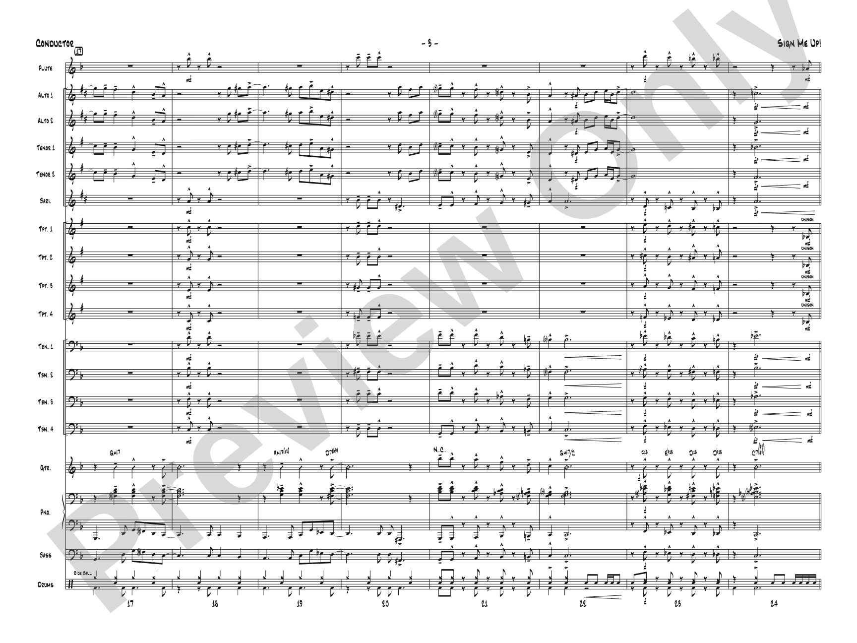 Sign Me Up!: Jazz Ensemble Conductor Score & Parts