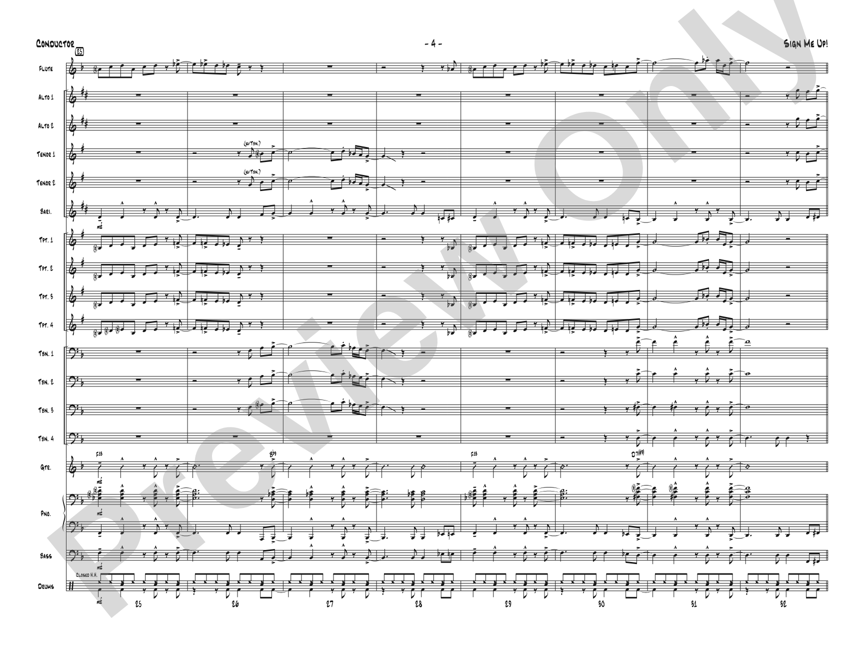 Sign Me Up!: Jazz Ensemble Conductor Score & Parts