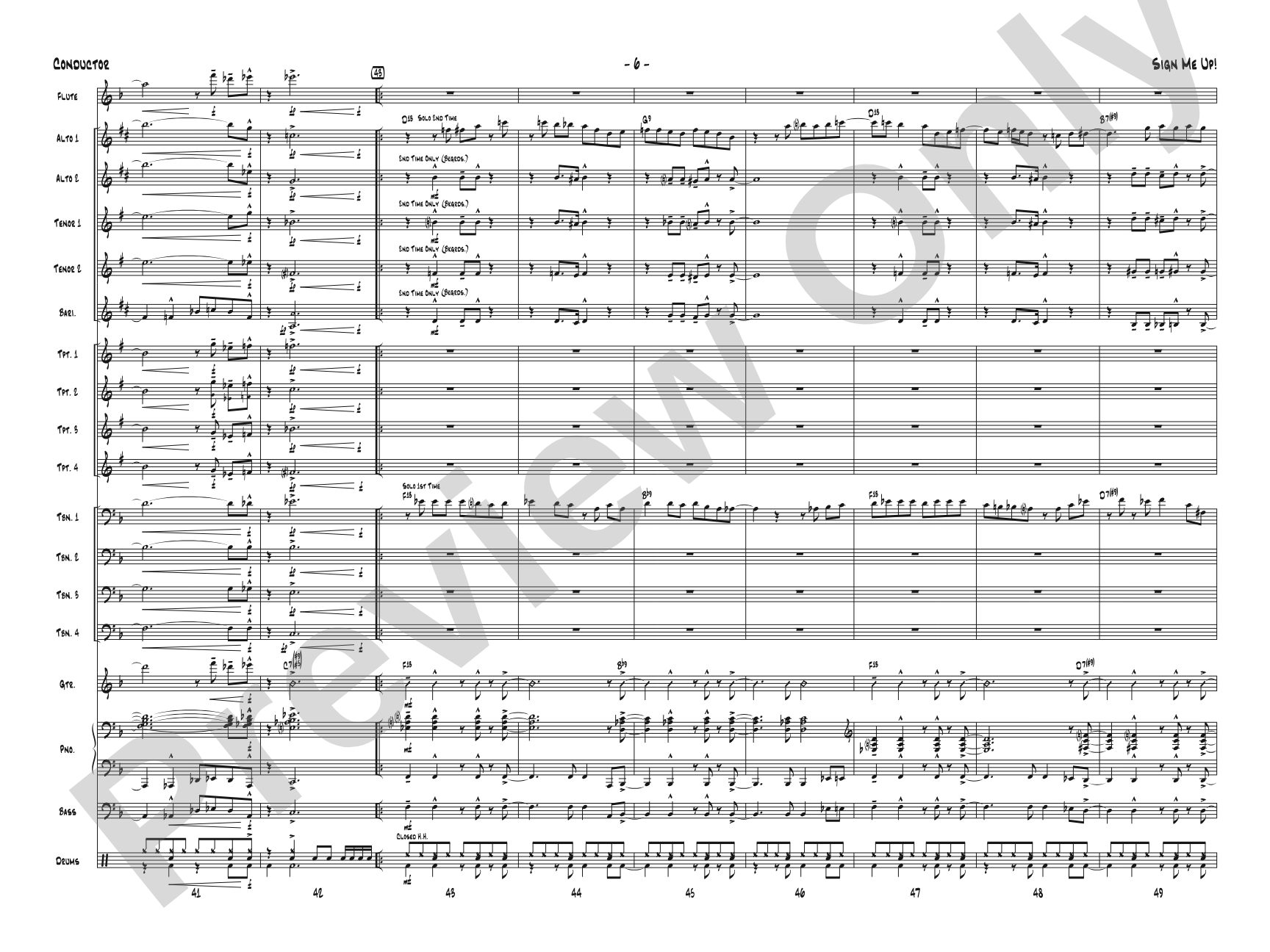 Sign Me Up!: Jazz Ensemble Conductor Score & Parts