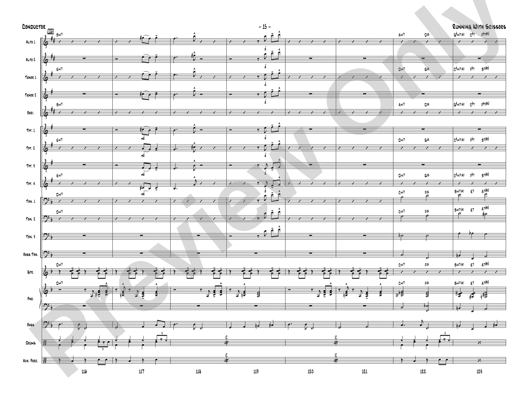 Running with Scissors: Jazz Ensemble Conductor Score & Parts