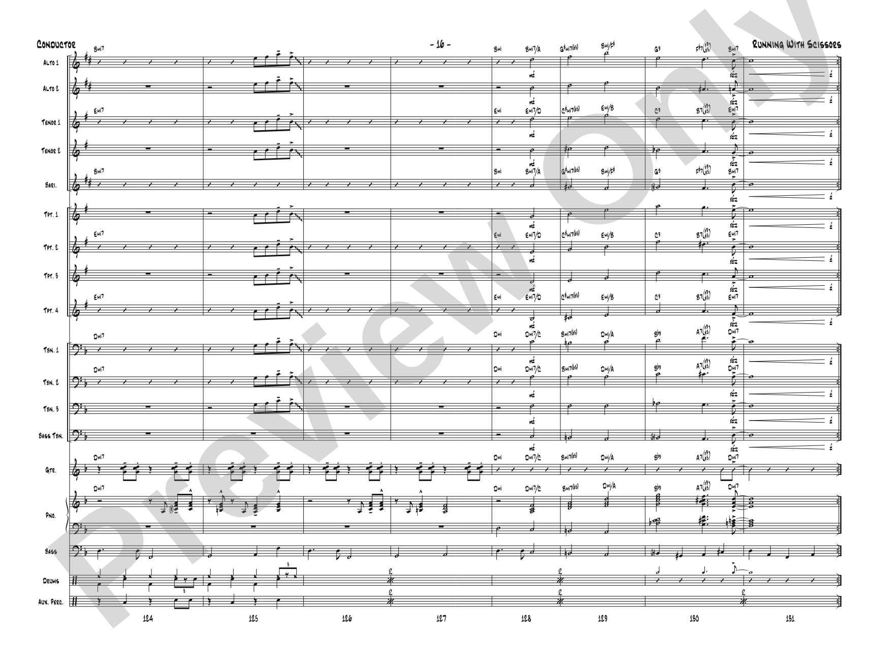 Running with Scissors: Jazz Ensemble Conductor Score & Parts