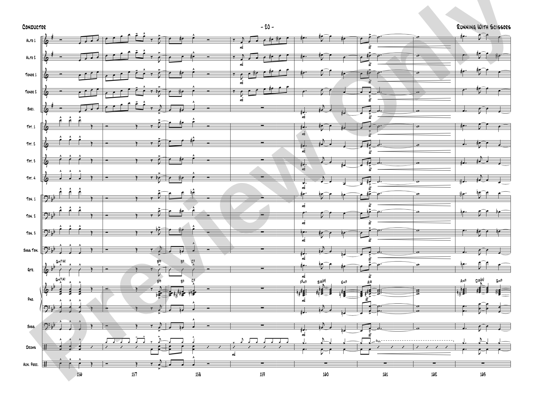Running with Scissors: Jazz Ensemble Conductor Score & Parts