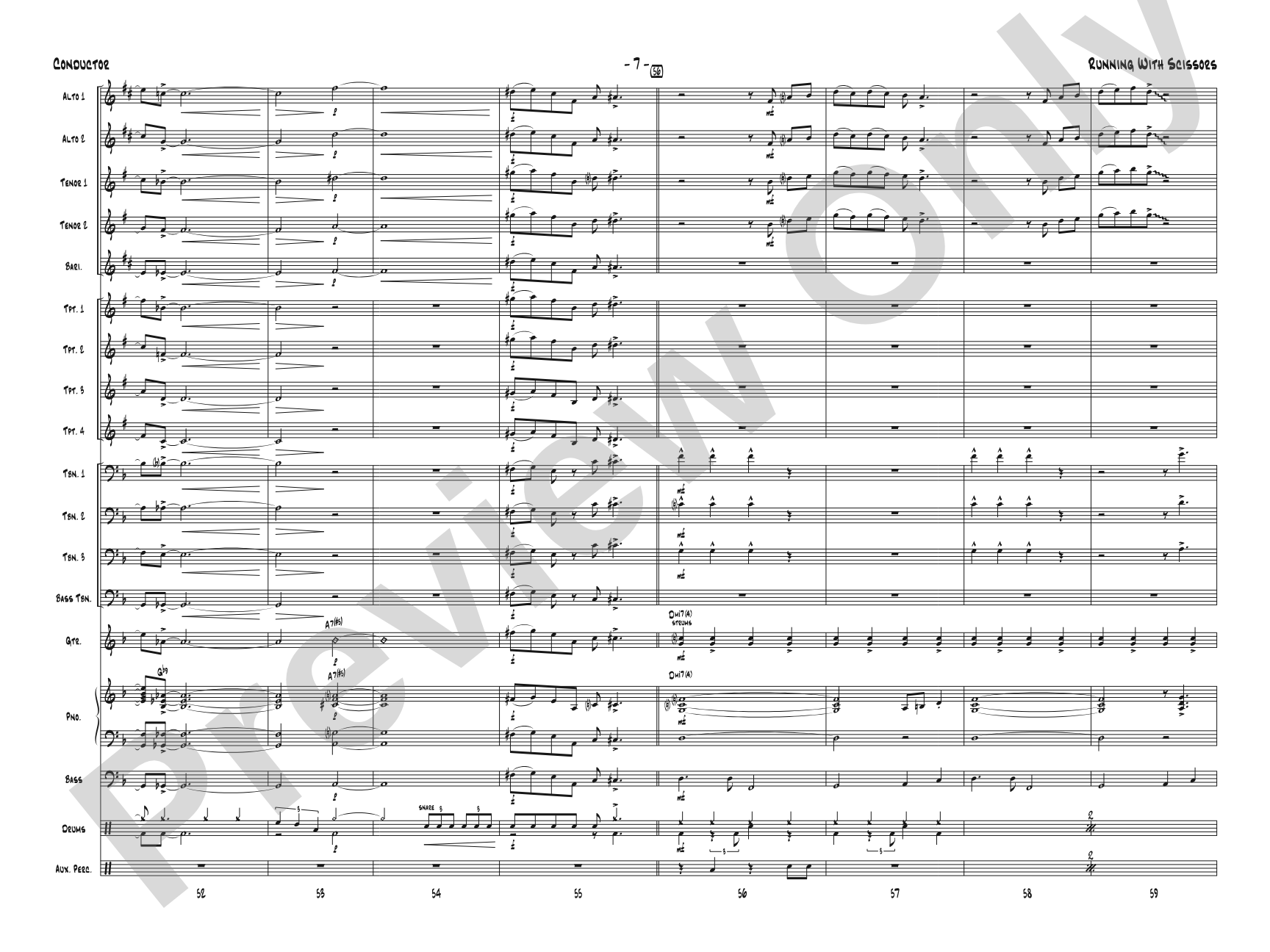 Running with Scissors: Jazz Ensemble Conductor Score & Parts