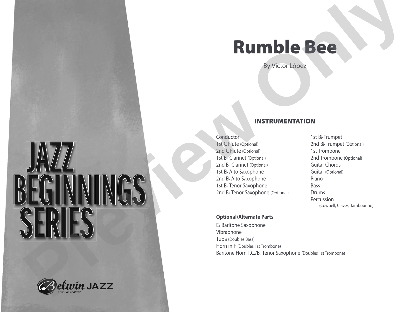 Rumble Bee: Jazz Ensemble Conductor Score & Parts