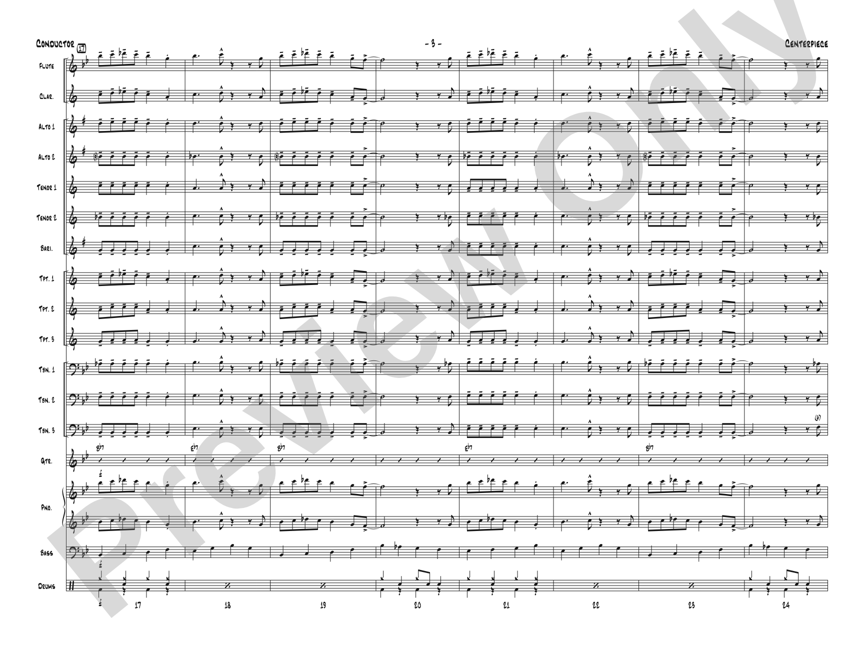 Centerpiece: Jazz Ensemble Conductor Score & Parts
