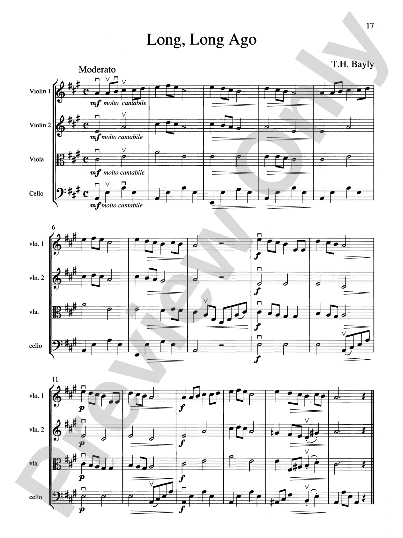 String Quartets for Beginning Ensembles, Volume 1: Score