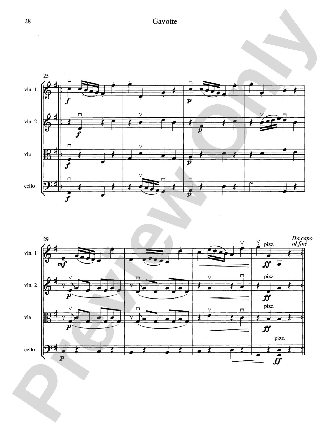 String Quartets for Beginning Ensembles, Volume 1: Score