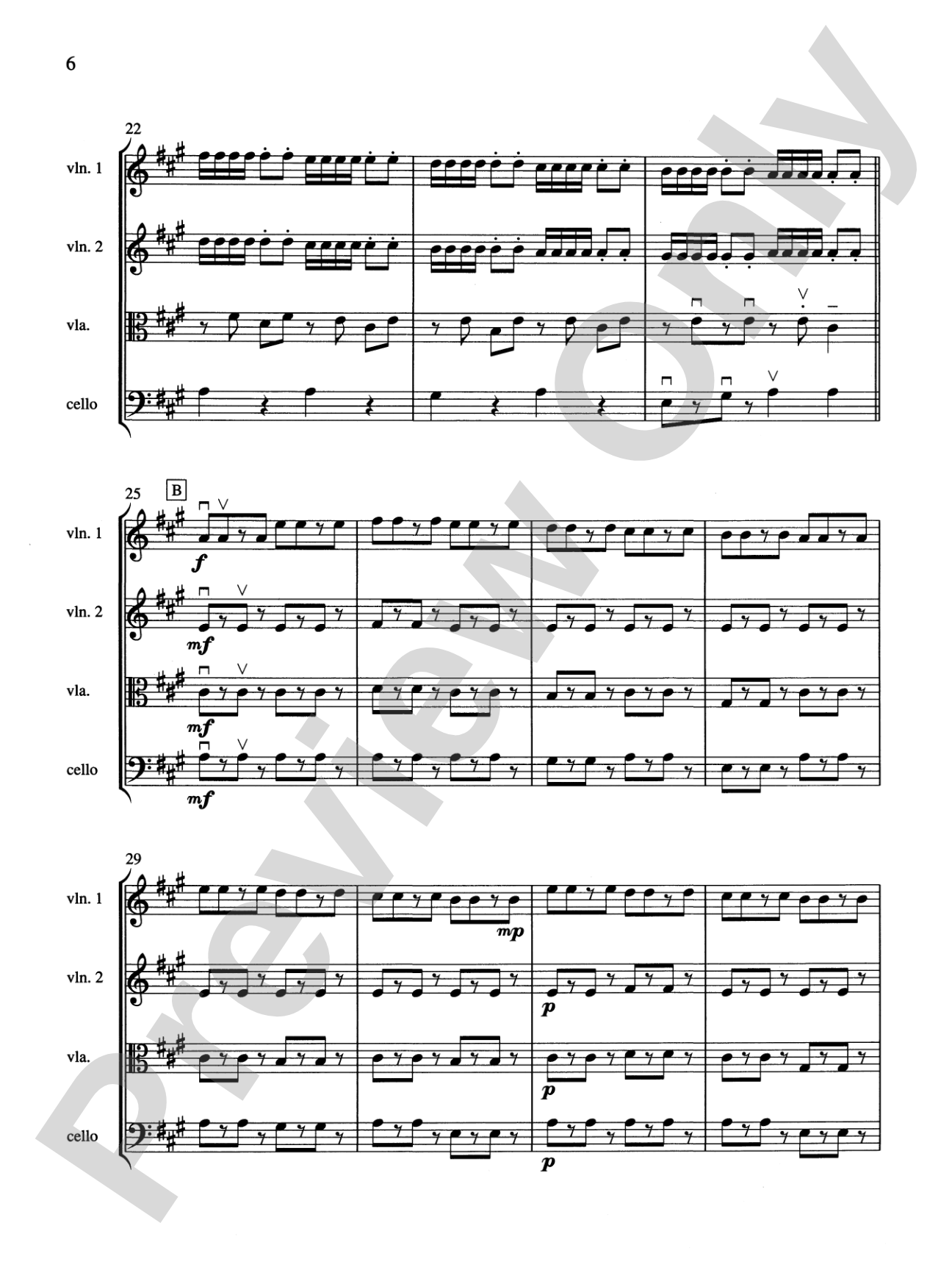 String Quartets for Beginning Ensembles, Volume 1: Score