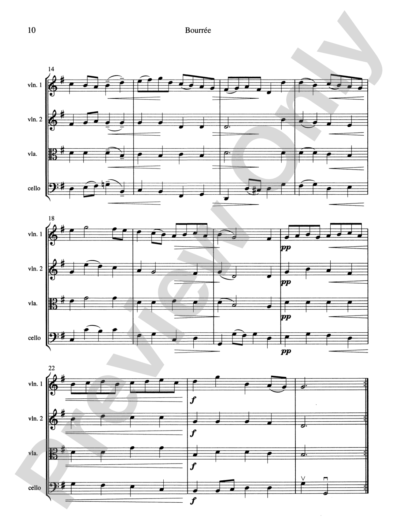 String Quartets for Beginning Ensembles, Volume 2: Score