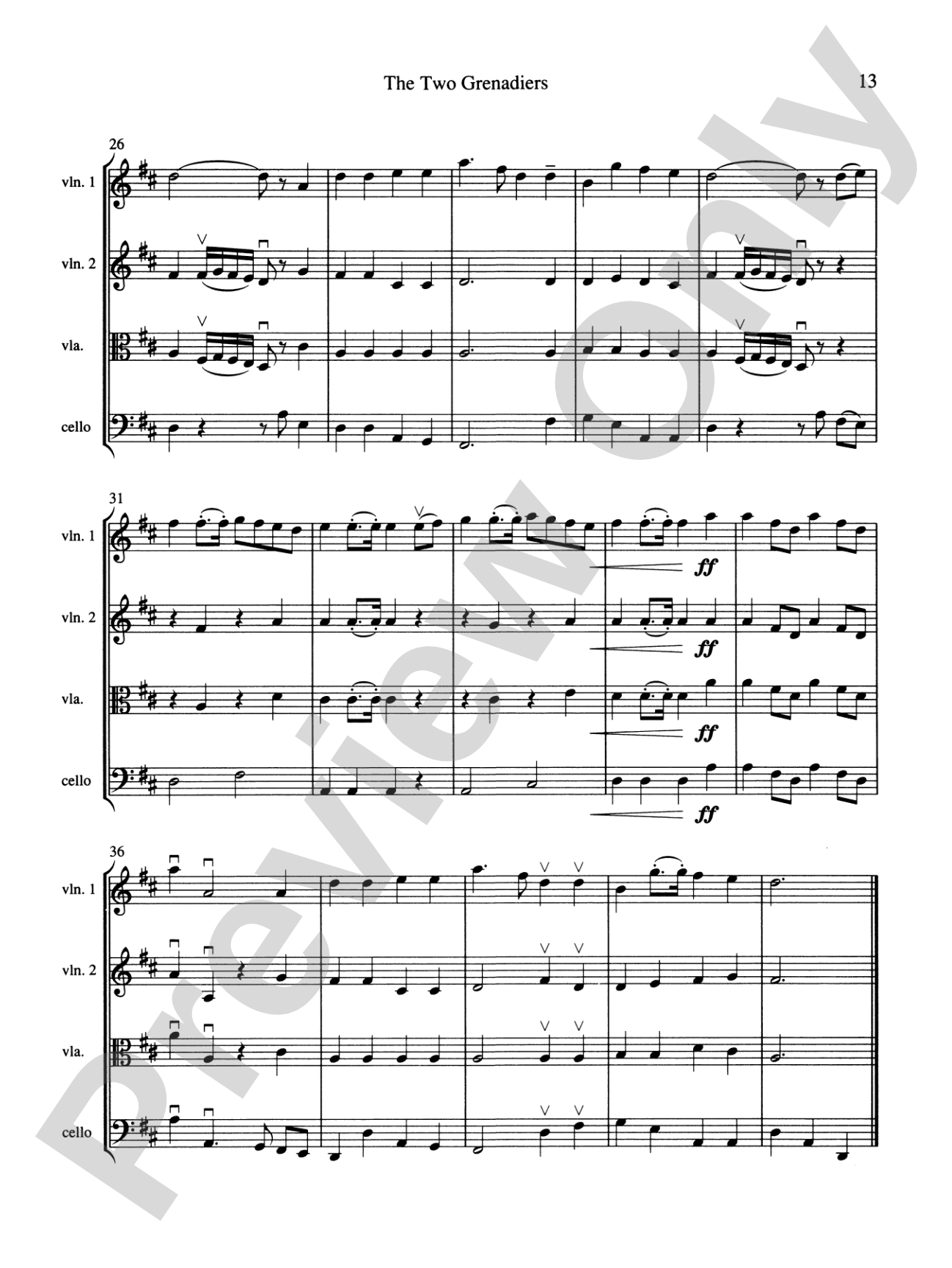 String Quartets for Beginning Ensembles, Volume 2: Score