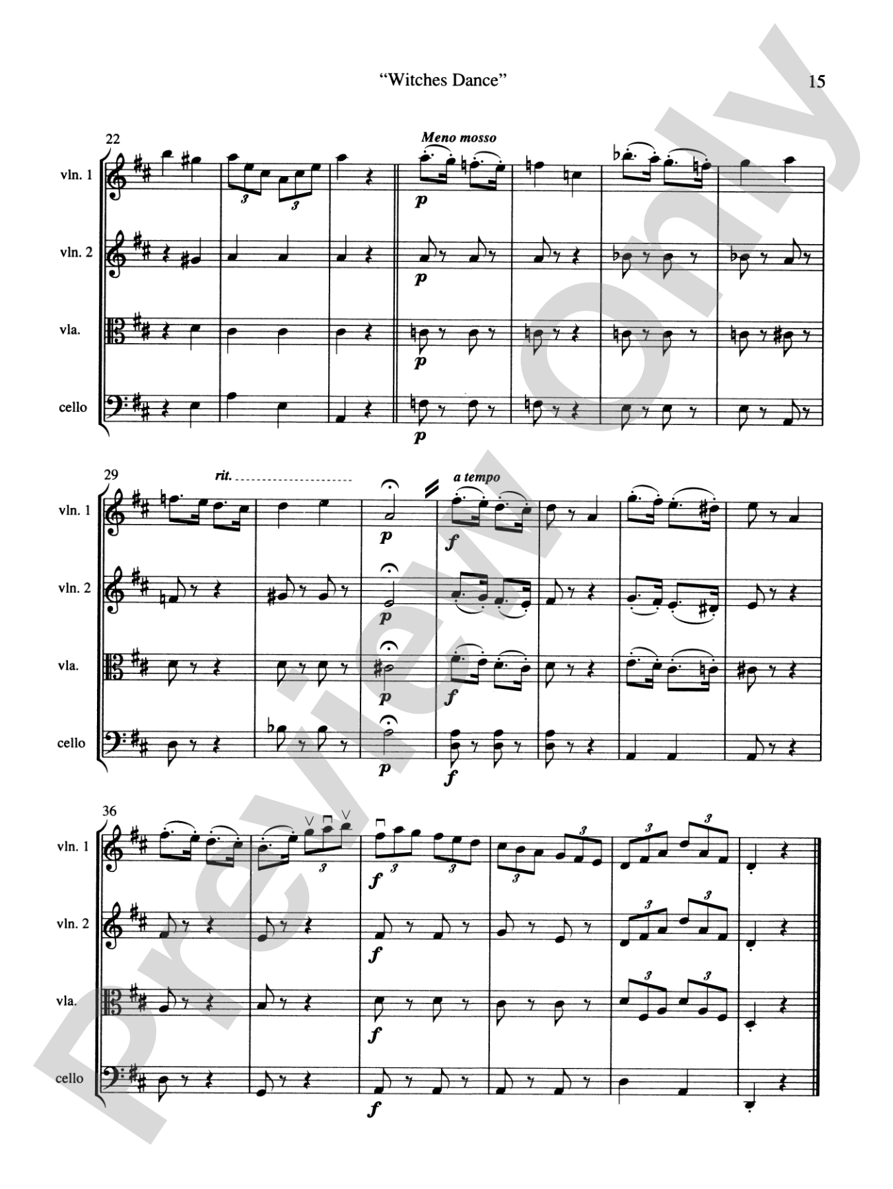 String Quartets for Beginning Ensembles, Volume 2: Score