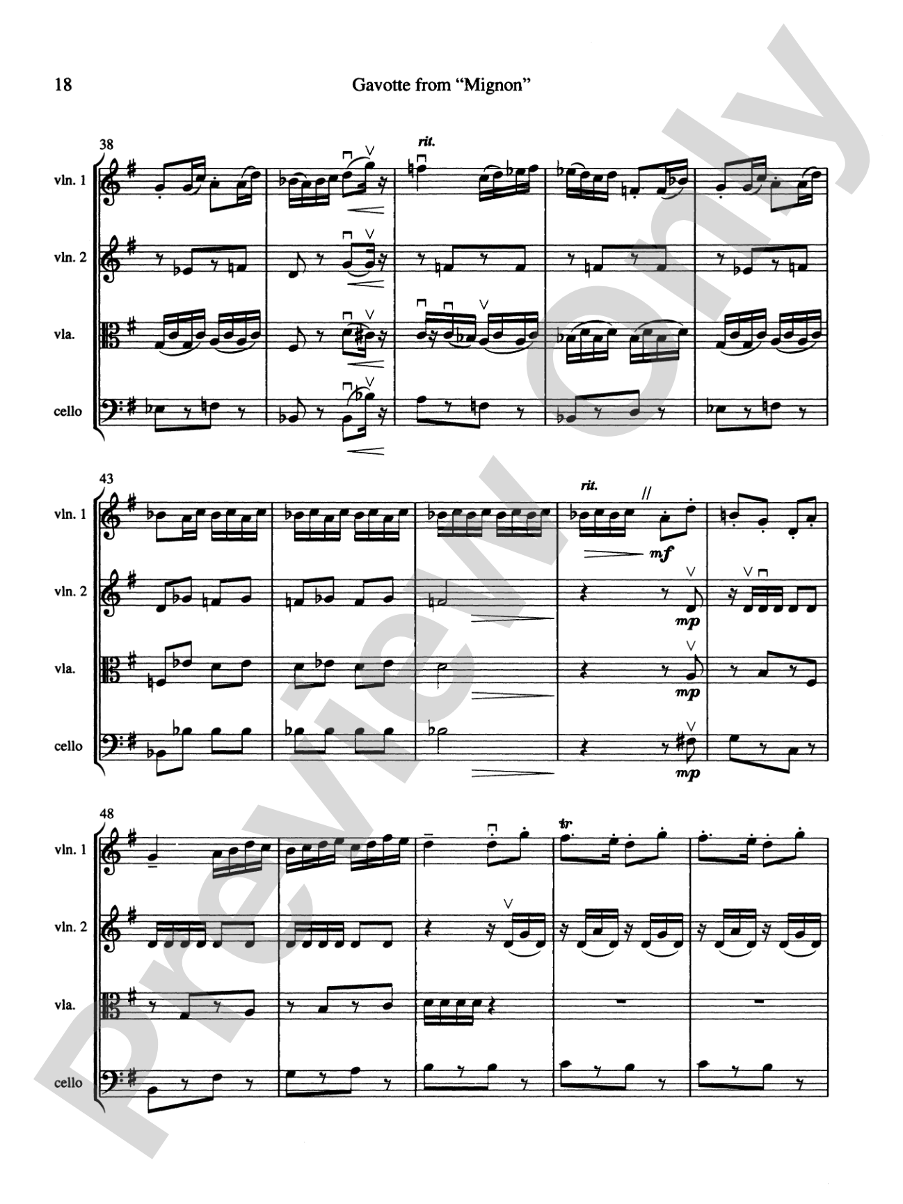 String Quartets for Beginning Ensembles, Volume 2: Score