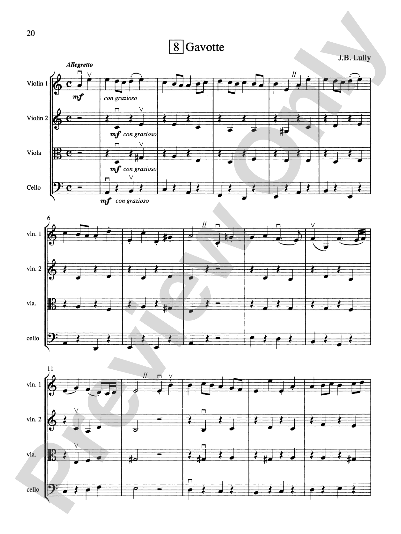 String Quartets for Beginning Ensembles, Volume 2: Score