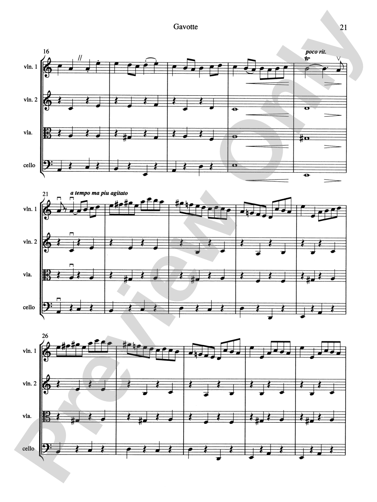 String Quartets for Beginning Ensembles, Volume 2: Score
