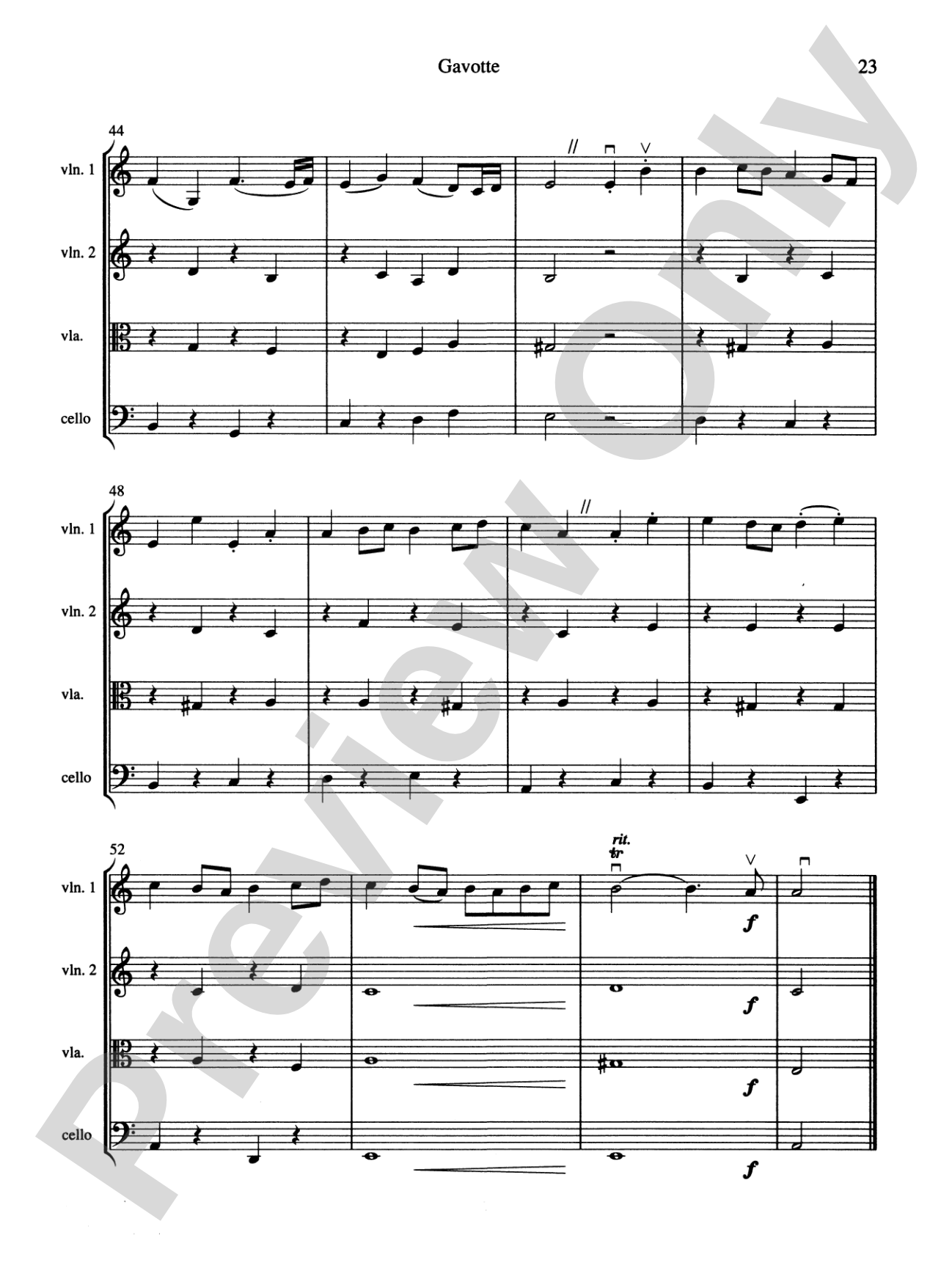 String Quartets for Beginning Ensembles, Volume 2: Score