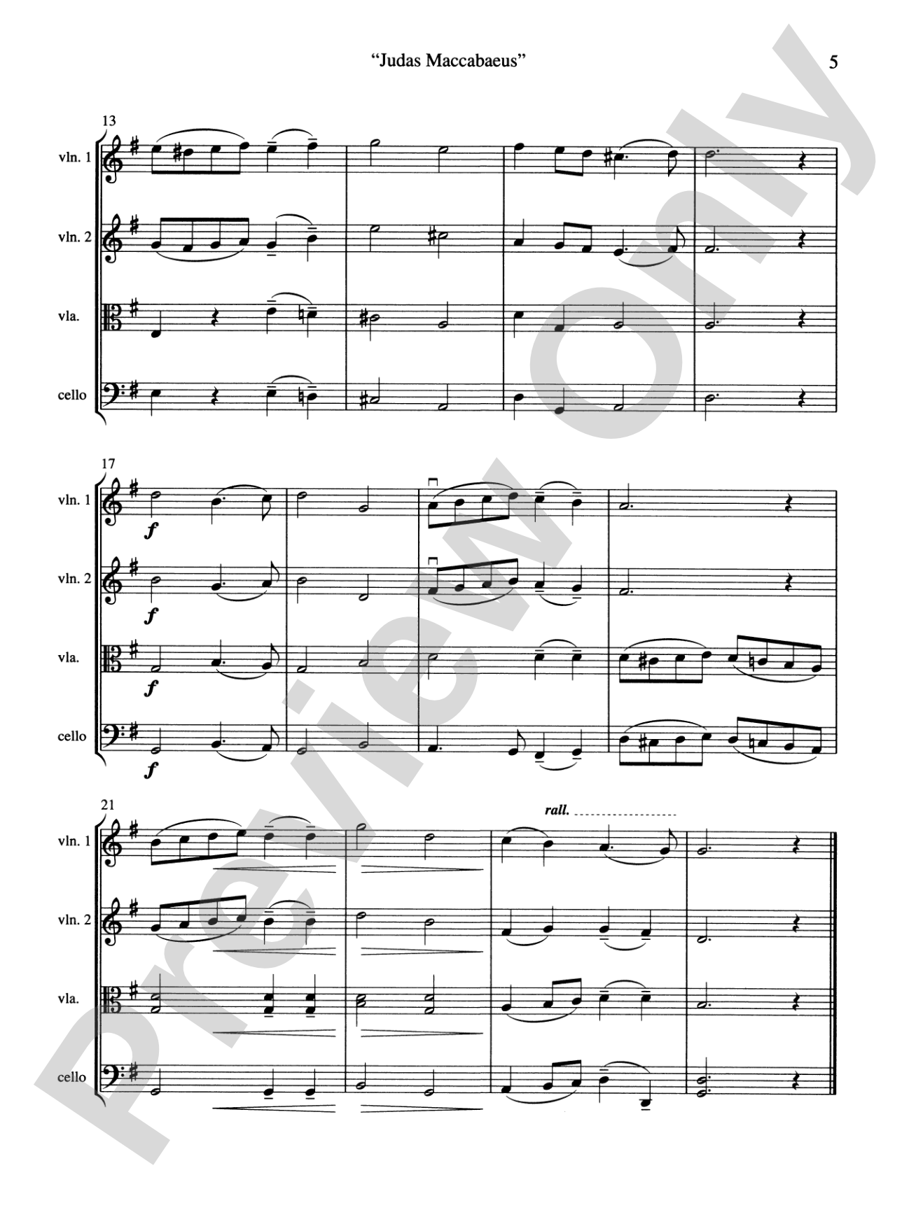 String Quartets for Beginning Ensembles, Volume 2: Score