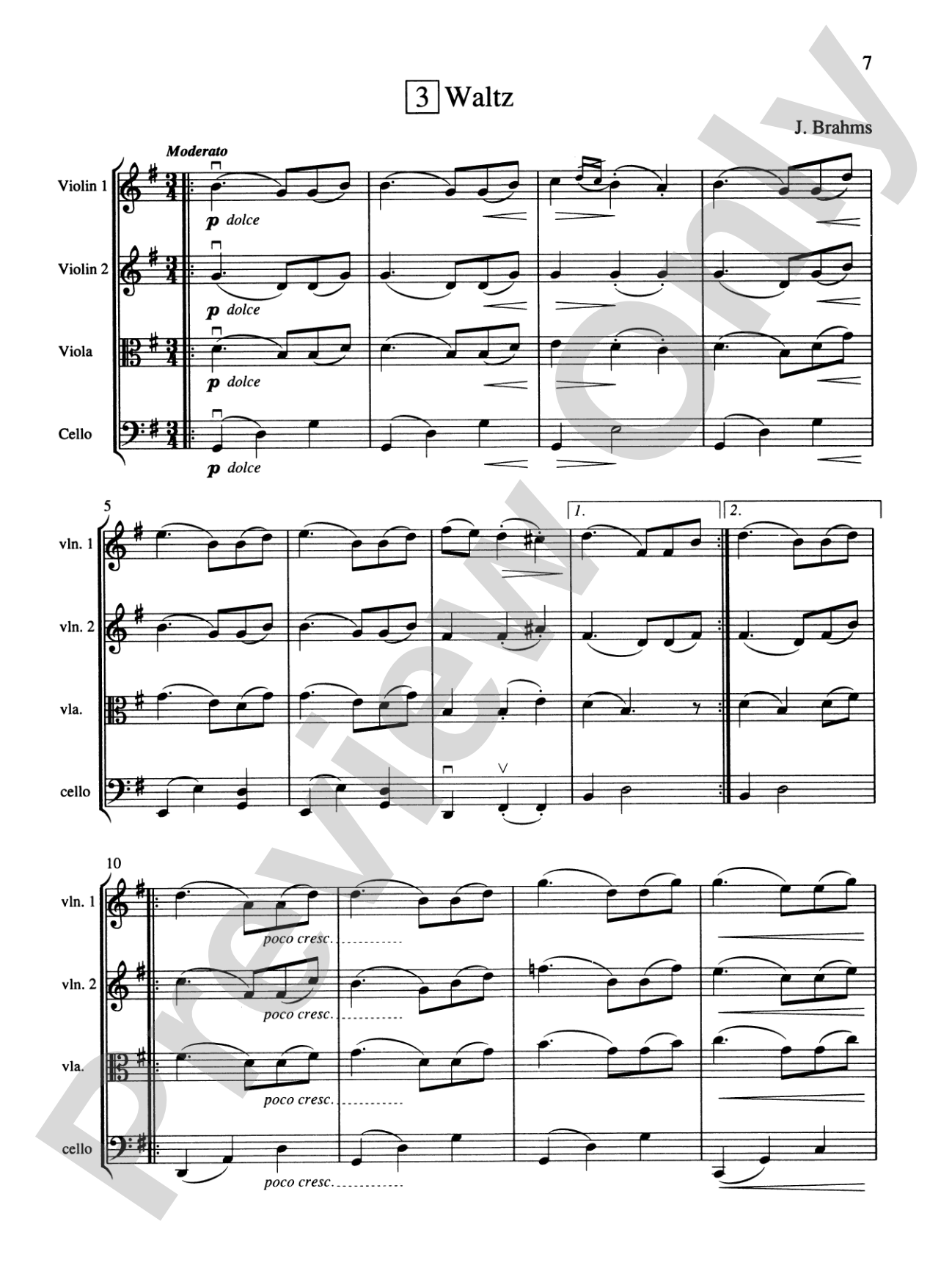 String Quartets for Beginning Ensembles, Volume 2: Score