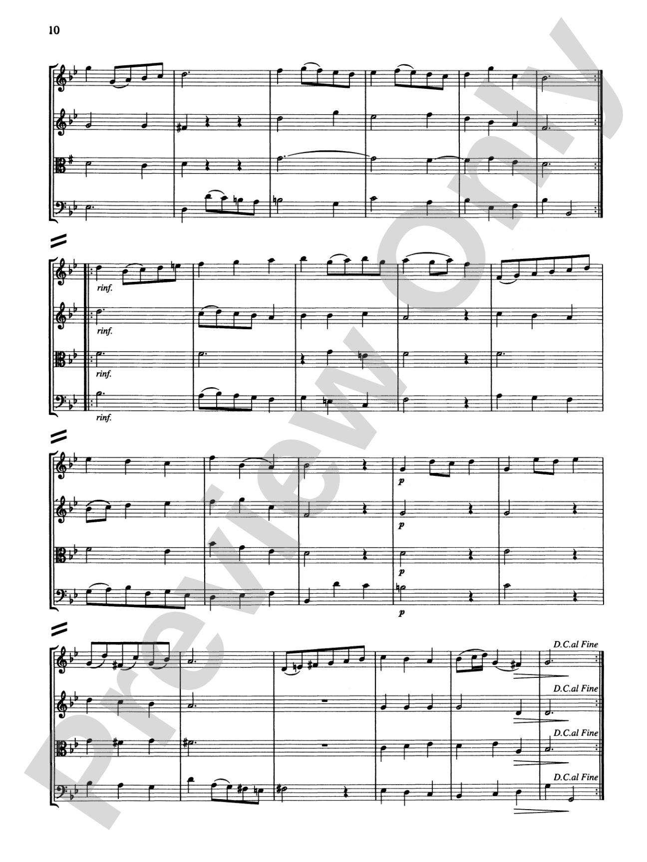 String Quartets for Beginning Ensembles, Volume 3: Score
