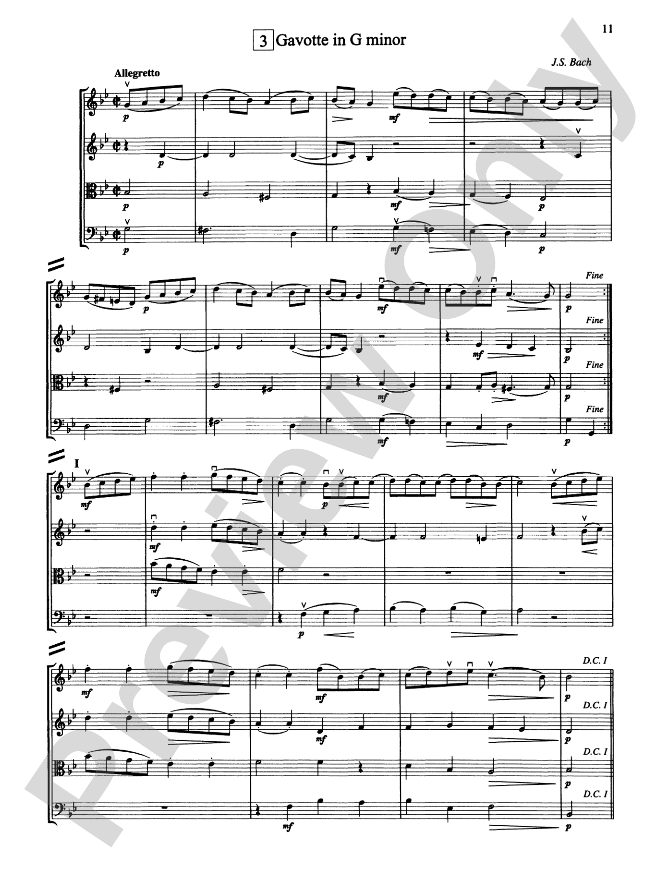 String Quartets for Beginning Ensembles, Volume 3: Score