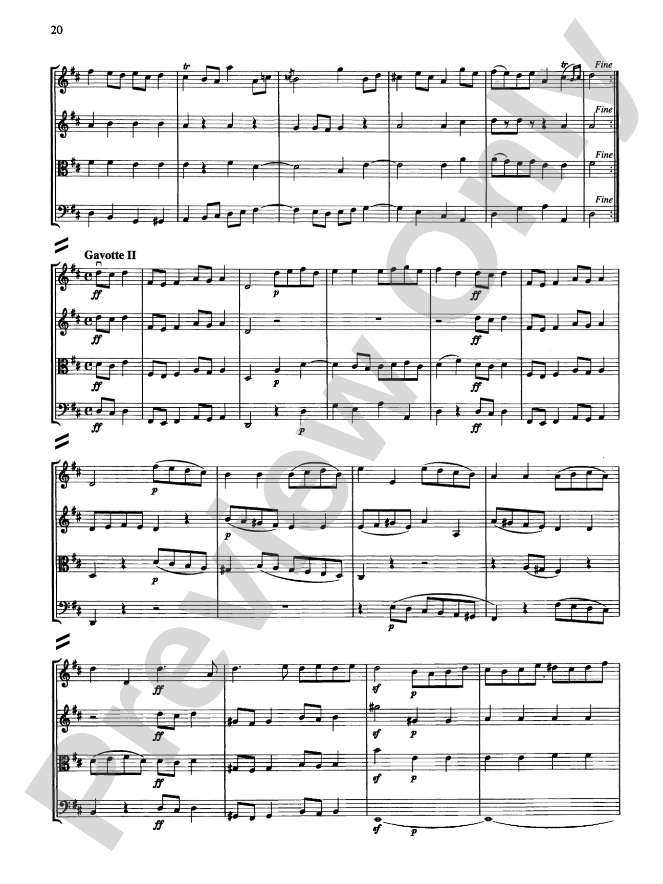 String Quartets for Beginning Ensembles, Volume 3: Score