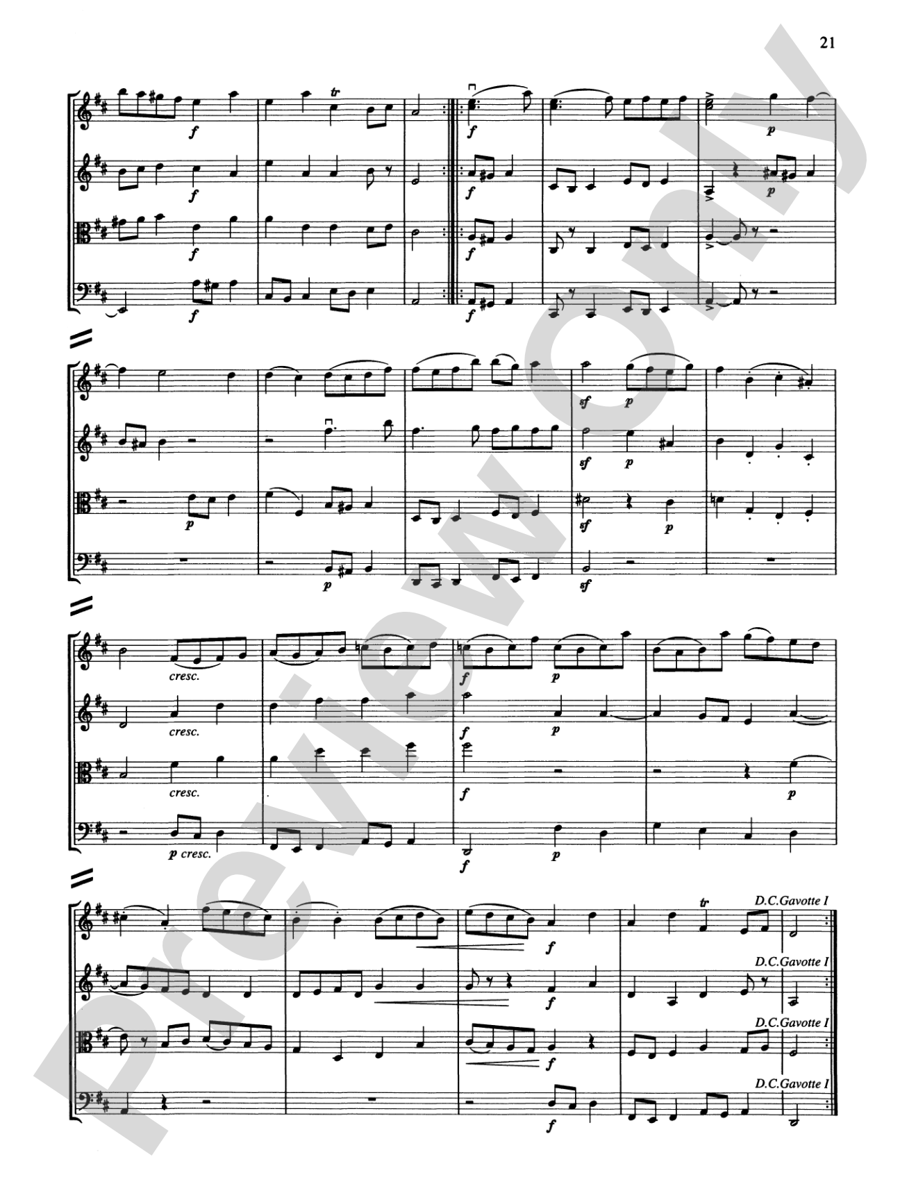 String Quartets for Beginning Ensembles, Volume 3: Score