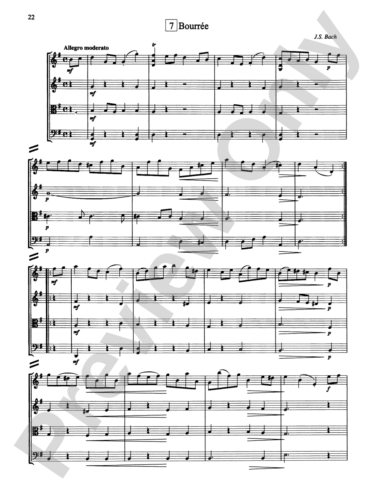 String Quartets for Beginning Ensembles, Volume 3: Score