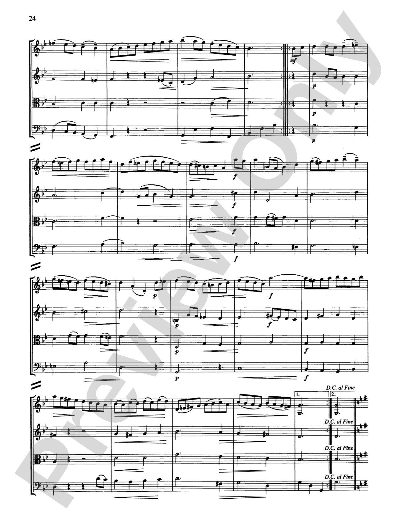 String Quartets for Beginning Ensembles, Volume 3: Score