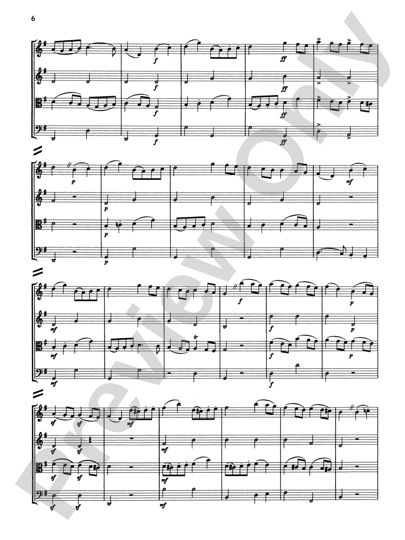 String Quartets for Beginning Ensembles, Volume 3: Score