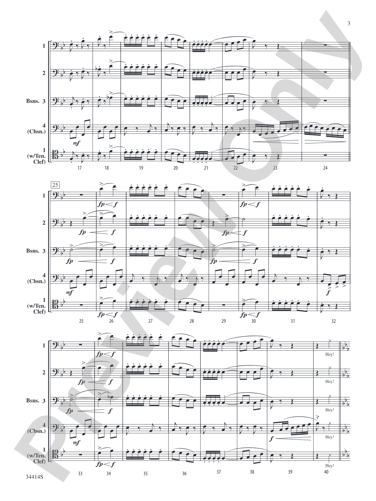 Bassoonist's Holiday (a/k/a Bugler's Holiday): Score
