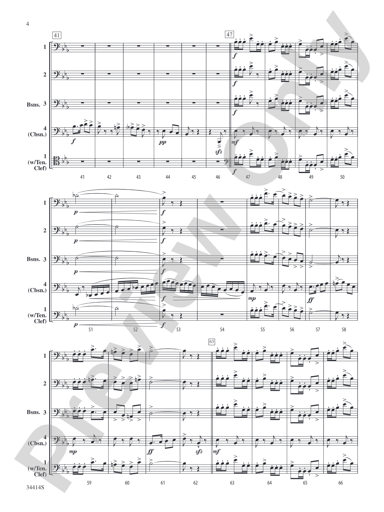 Bassoonist's Holiday (a/k/a Bugler's Holiday): Score