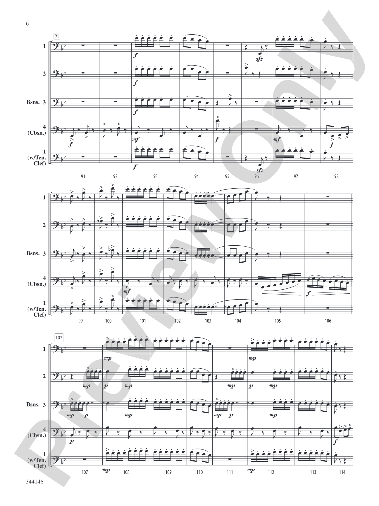 Bassoonist's Holiday (a/k/a Bugler's Holiday): Score