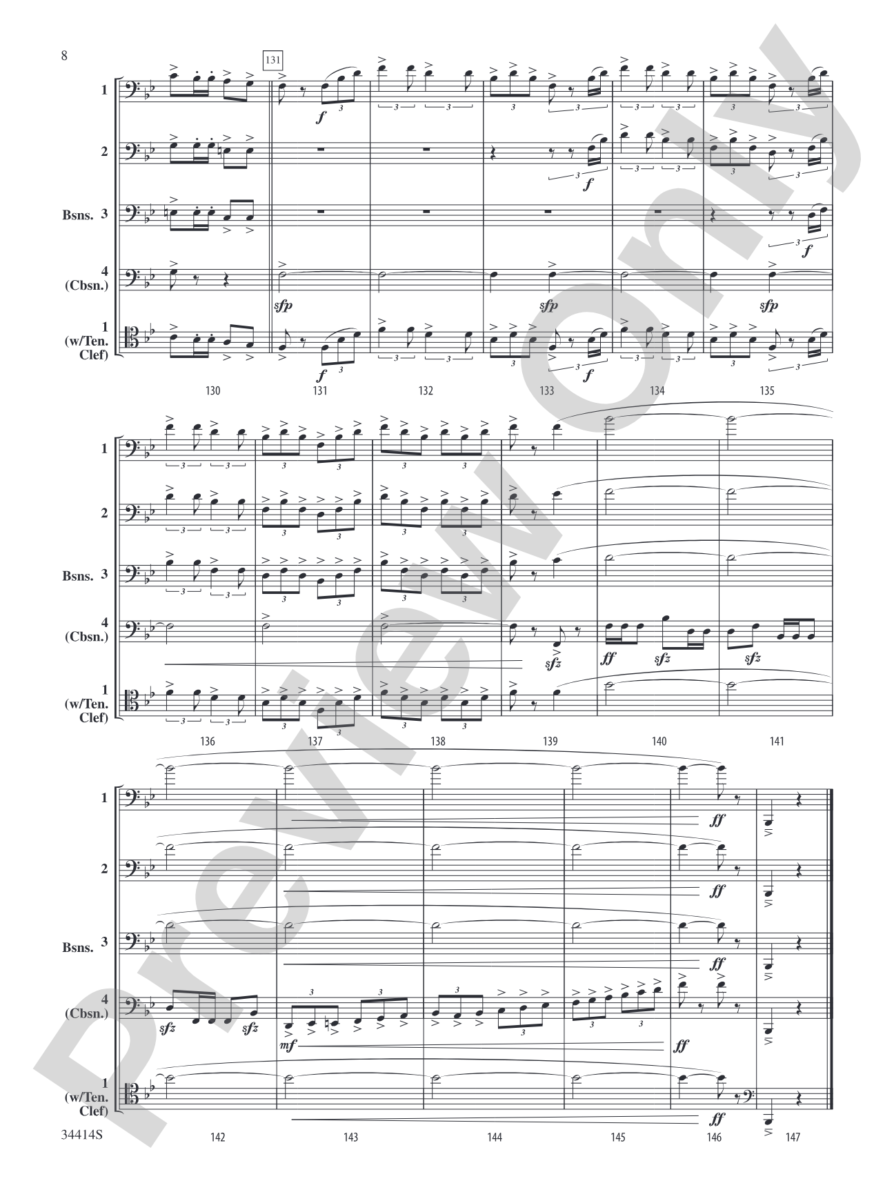 Bassoonist's Holiday (a/k/a Bugler's Holiday): Score