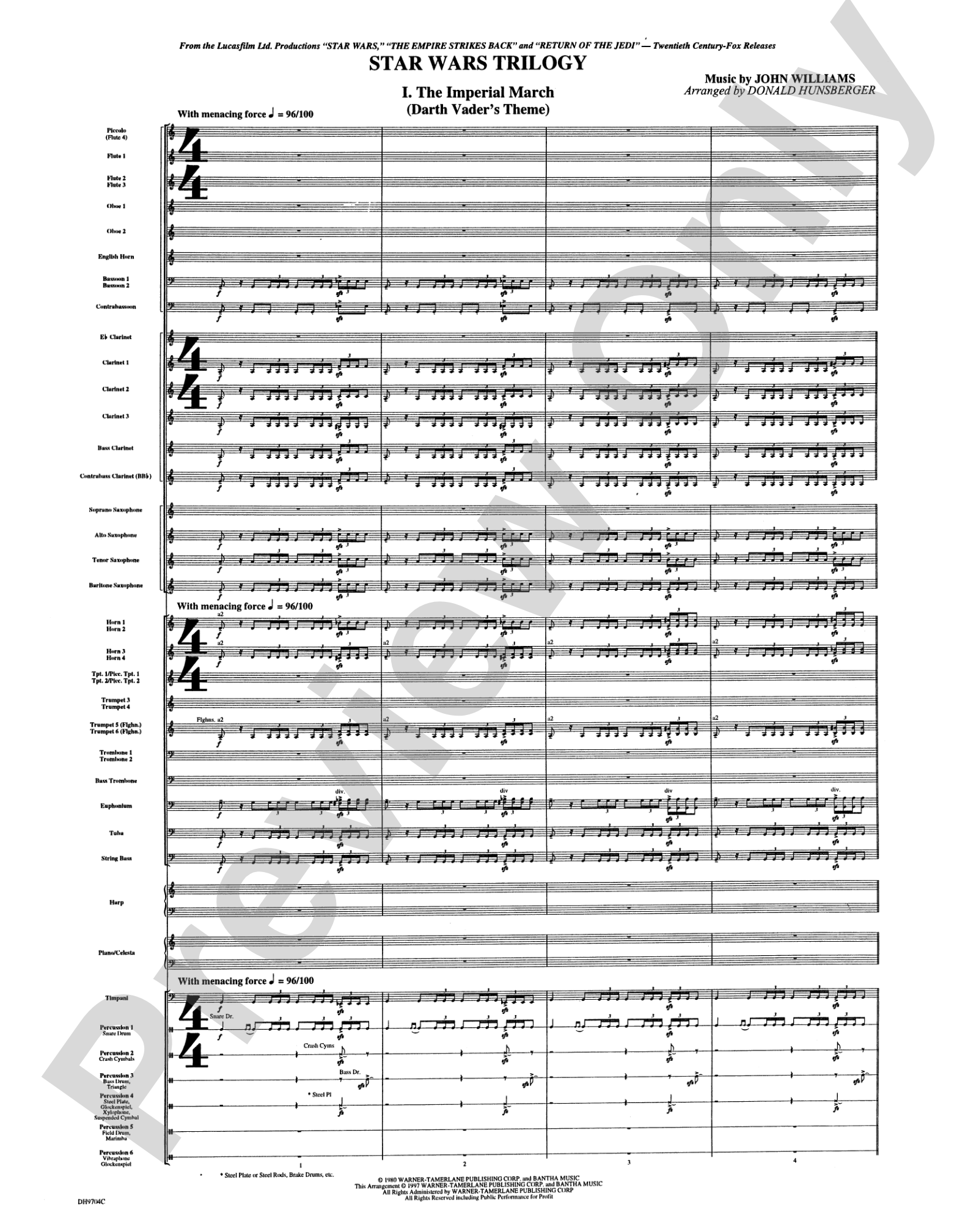 Star Wars® Trilogy: Score