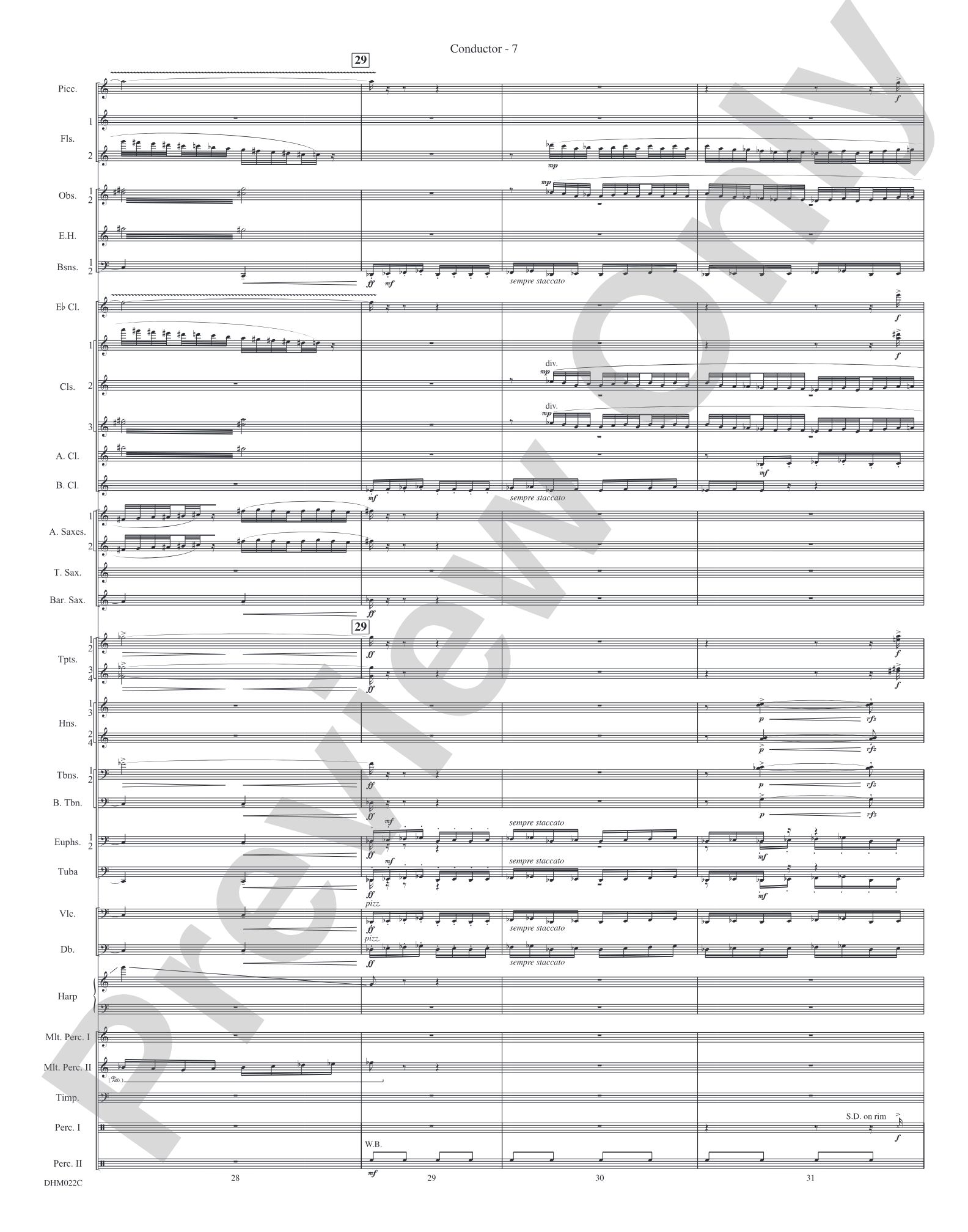 Harrison's Dream: Score