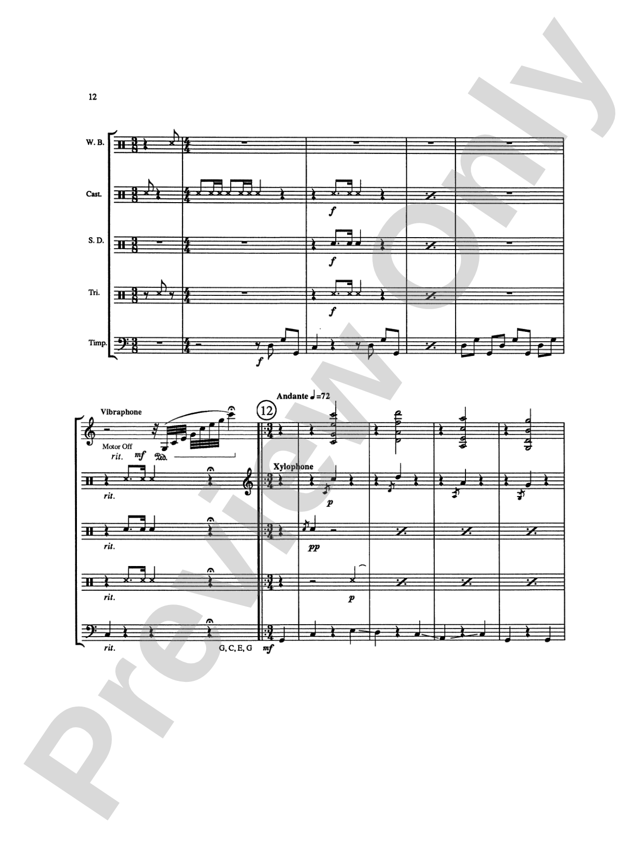 Overture in Percussion: Score